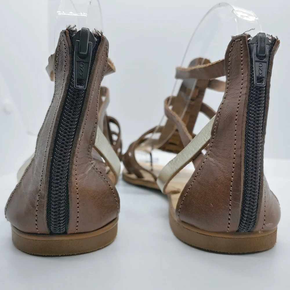 Nikos Shoes Women's Leather Handmade in Greece Gladiator Sandals Sz 6
